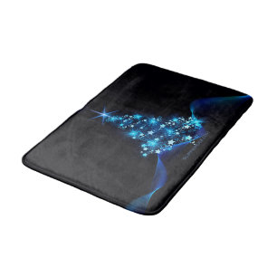 Tapis De Bain l'arbre de Noël stylisé et lumineux de SlipperyJoe