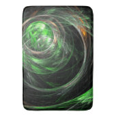 Tapis De Bain L'art Abstrait vert du monde entier (devant Vertical)