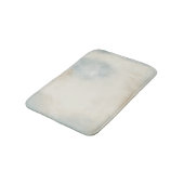 Tapis De Bain L'art contemporain Abstrait de la crème bleue (Angle)