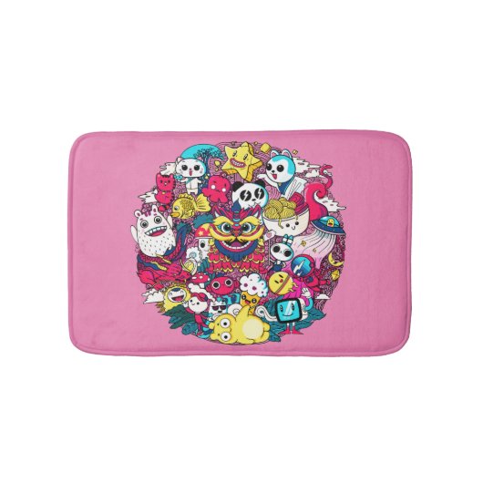 Tapis De Bain L'art doodle japonais (Devant)