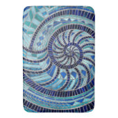 Tapis De Bain L'art mosaïque de Nautilus Shell (devant Vertical)