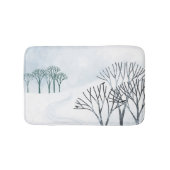 Tapis De Bain L'Art Paysager De Neige D'Hiver (Devant)
