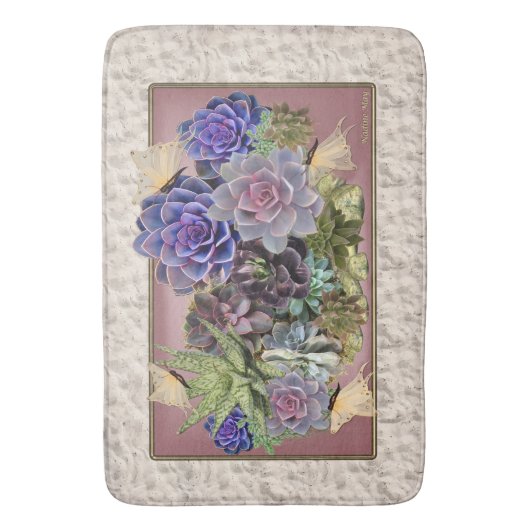 Tapis De Bain L'Art Succulent (devant Vertical)