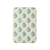 Tapis De Bain Latte Art dans de mignons cafés bleus (Devant (Vertical))
