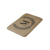 Tapis De Bain Laurel de style agricole moderne avec Monogramme (Angle)