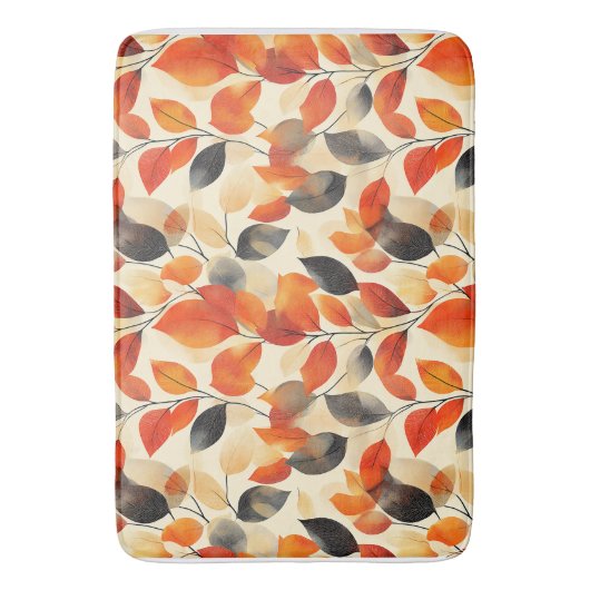 Tapis De Bain L'automne laisse l'élégance Motif sans faille (devant Vertical)