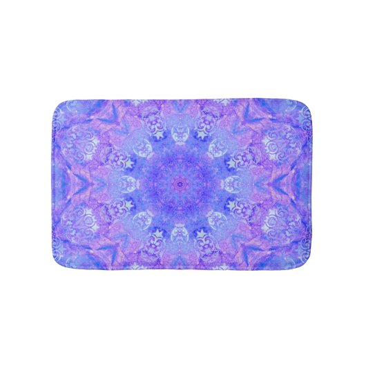Tapis De Bain Lavande Ciel bleu pourpre Éperche Damas (Devant)