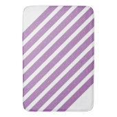 Tapis De Bain Lavande et rayures blanches (devant Vertical)