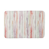 Tapis De Bain Lavande Melon Rose Blanc Rayures (Devant)