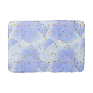 Tapis De Bain Lavendar Golden Star Motif