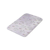 Tapis De Bain Lavender Chic Floral Feuille Motif (Angle)