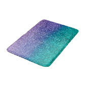 Tapis De Bain Lavender Purple & Teal Aqua Green Sparkly Glitter (Angle)