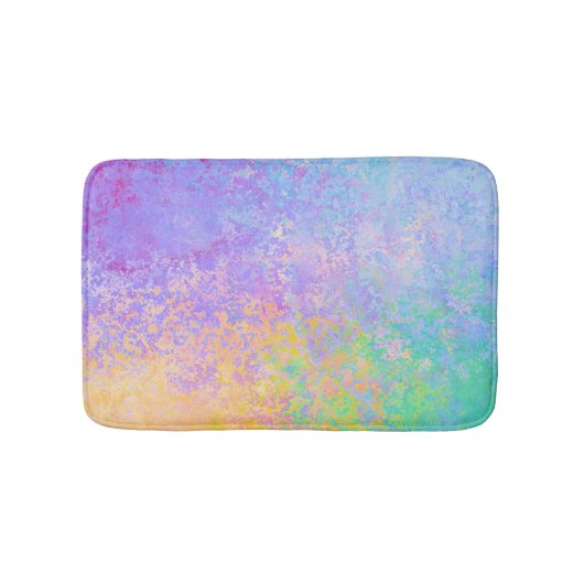 Tapis De Bain Lavender Sunrise Pastel Neon Encre d'alcool Abstra (Devant)