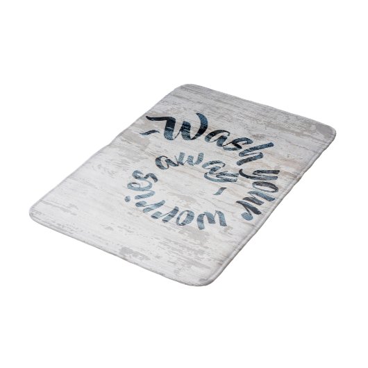 Tapis De Bain Lavez-vous vos soucis à Boho rustique (Angle)