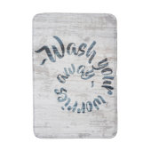 Tapis De Bain Lavez-vous vos soucis à Boho rustique (Devant (Vertical))