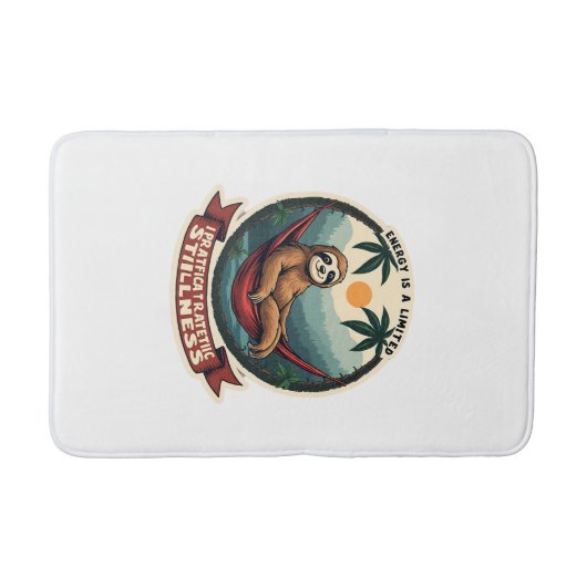 Tapis De Bain Lazy Sloth Humor Shirt Selective Effort Vintage (Devant)