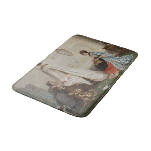 Tapis De Bain Le bébé dort (par Gerolamo Induno) (Angle)