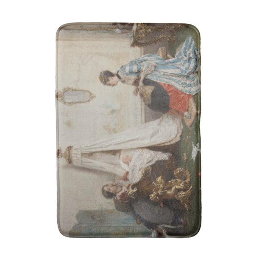 Tapis De Bain Le bébé dort (par Gerolamo Induno) (Devant (Vertical))