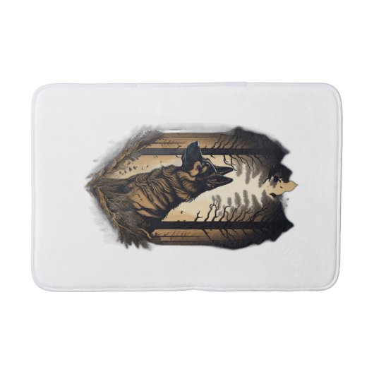 Tapis De Bain Le Berger Allemand 006 (Devant)