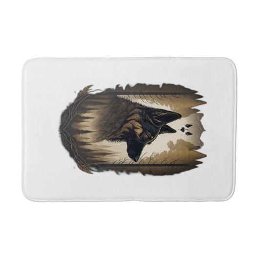 Tapis De Bain Le Berger Allemand 008 (Devant)
