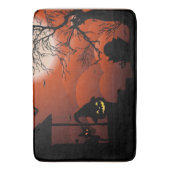 Tapis De Bain Le cauchemar de la lune sanglante d'Halloween (devant Vertical)