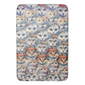 Tapis De Bain Le chat fait face au Motif Hexagon (devant Vertical)