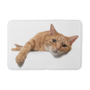 Tapis De Bain Le Chat Orangé s'allonge