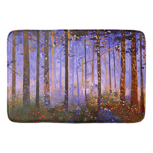 Tapis De Bain Le chemin secret du cerf - Paysage boisé étendu
