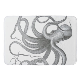 Tapis De Bain Le cru nautique de poulpe de steampunk kraken le