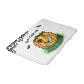 Tapis De Bain Le fantôme d'Halloween, chauve-souris, fantôme et  (Angle)