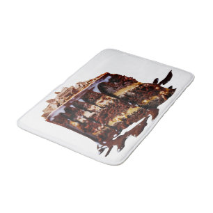 Tapis De Bain Le gâteau au chocolat multi-couches indulgent de S