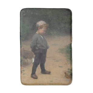 Tapis De Bain Le jeune biologiste avec une grenouille (par Paul 