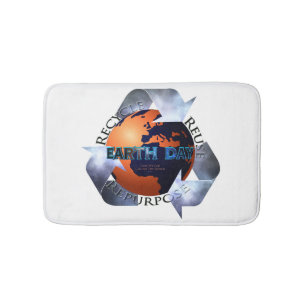 Tapis De Bain Le jour des terres Change Le Mat Mondial