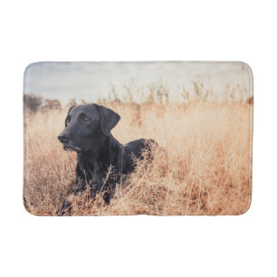 Tapis De Bain Le Labrador Noir En Graine Sèche