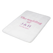 Tapis De Bain Le mariage du nom de couple lettre initiale date (Angle)