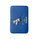 Tapis De Bain Le mignon secrétaire oiseau écrire des notes dessi (Devant (Vertical))