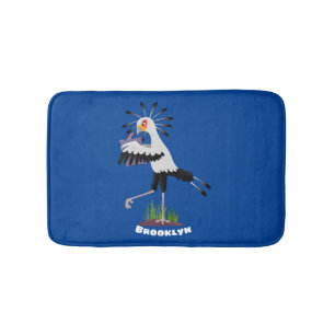 Tapis De Bain Le mignon secrétaire oiseau écrire des notes dessi