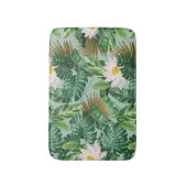 Tapis De Bain Le Motif blanc Lotus Tropical Canopy (Devant (Vertical))