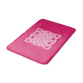 Tapis De Bain Le noeud de marin celtique, Fuchsia rose et blanc (Angle)