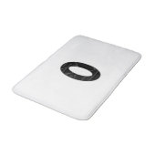 Tapis De Bain Le nombre zéro (0) en noir (Angle)