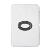 Tapis De Bain Le nombre zéro (0) en noir (Devant (Vertical))