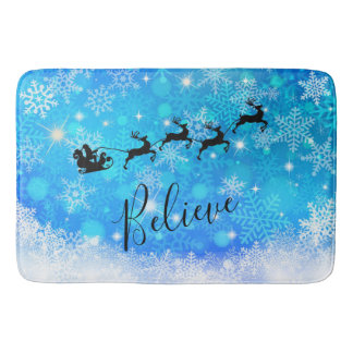Tapis De Bain Le Père Noël et son renne volant - Croyez