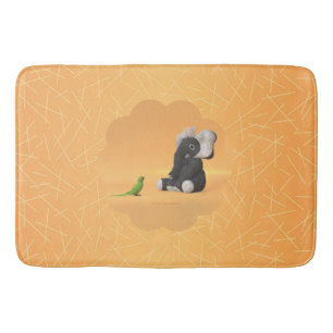 Tapis De Bain Le perroquet rencontre un éléphant farci