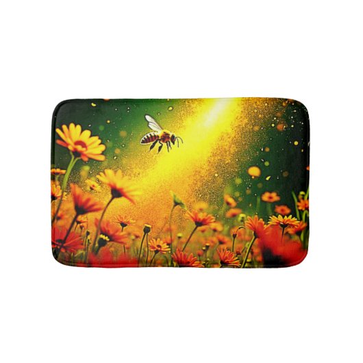 Tapis De Bain Le pollen doré des abeilles explose Joy Design (Devant)