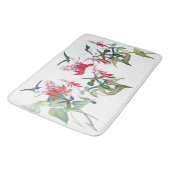 Tapis De Bain Le rouge bleu d'oiseaux de colibris fleurit le (Angle)