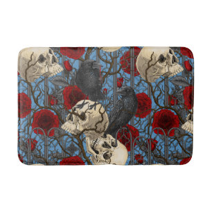Tapis De Bain Le secret de Raven. Illustration gothique sombre e