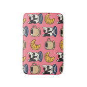 Tapis De Bain Le taurin français, le café, le thème croissant. (Devant (Vertical))