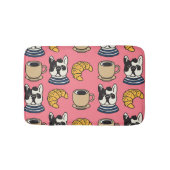 Tapis De Bain Le taurin français, le café, le thème croissant. (Devant)