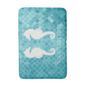Tapis De Bain Le verre de mer d'Aqua d'hippocampes (Devant (Vertical))
