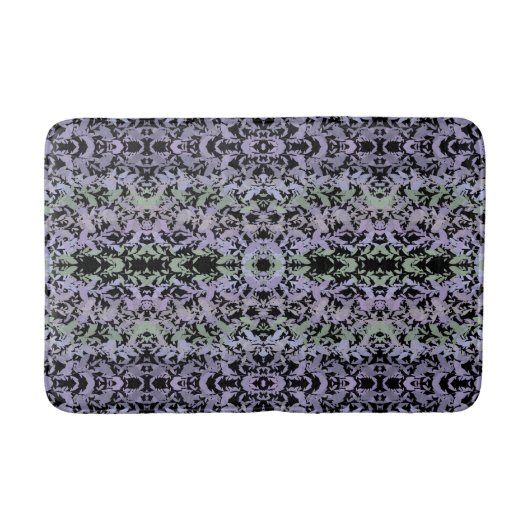 Tapis De Bain Leafy Creeping Vine Drawing Pattern With Pastels (Devant)